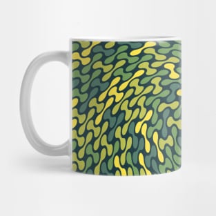 Twisted Metaballs Pattern (Green Yellow) Mug